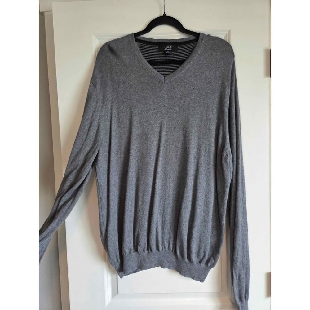 Foxcroft mens cashmere blend v neck XXL